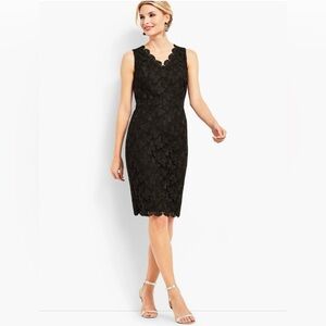 RSVP Talbots - Black Lace Sheath Dress with Butterfly detail. Size 10